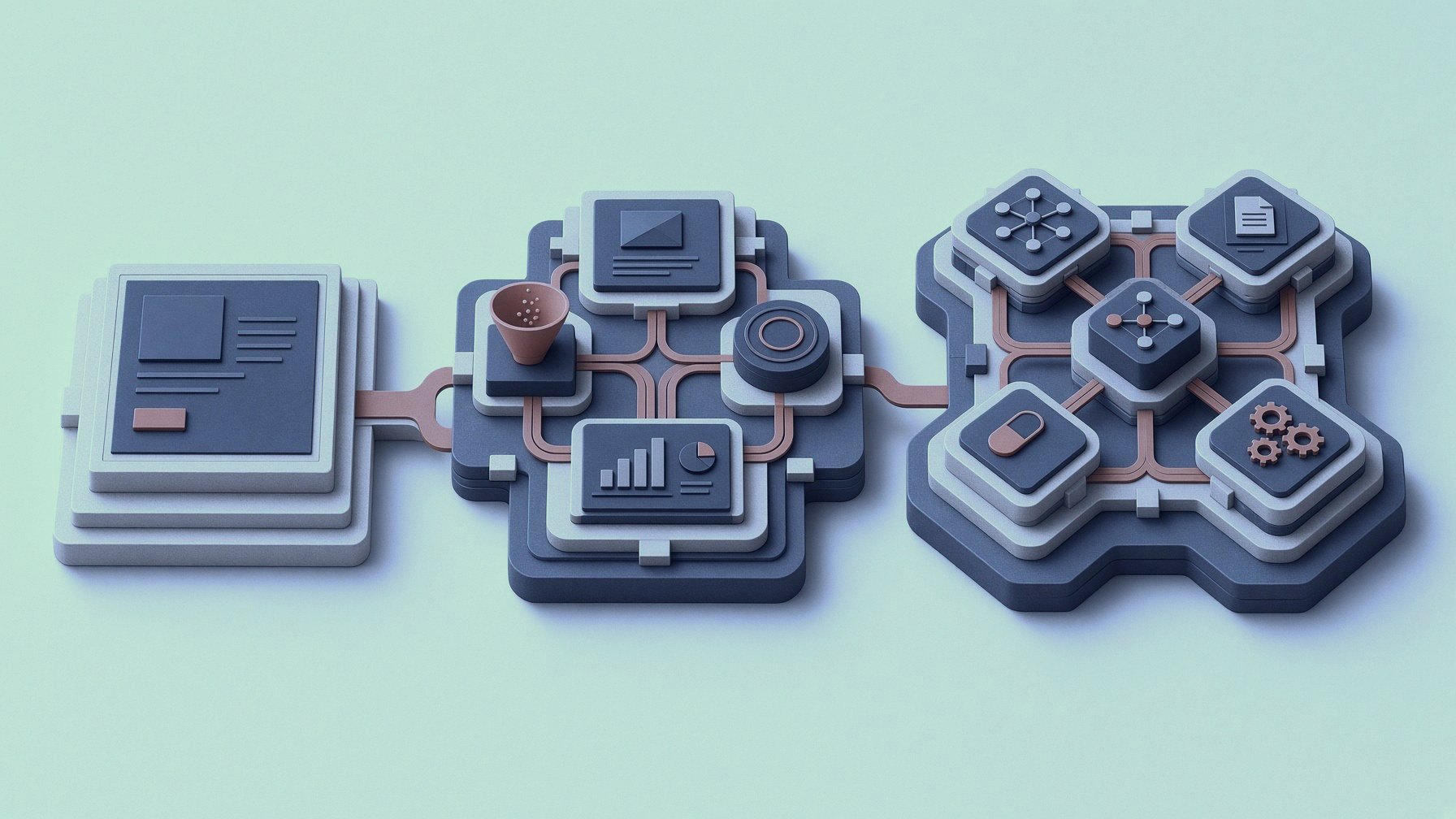 Three depths of the same digital business system.